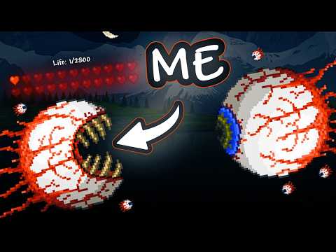 Terraria, but I'm the Eye of Cthulhu...