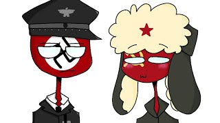 Sleep with me meme Third Reich x URRS||Country humans