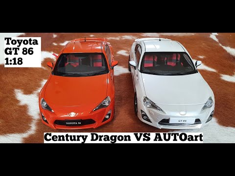 TOYOTA GT86 1:18 DIECAST COMPARISON | CENTURY DRAGON VS. AUTOART