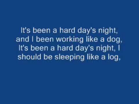 The Beatles - A Hard Day's Night (With Lyric)