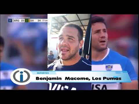Benjamin  Macome, integrante de la Selección Argentina de Rugby