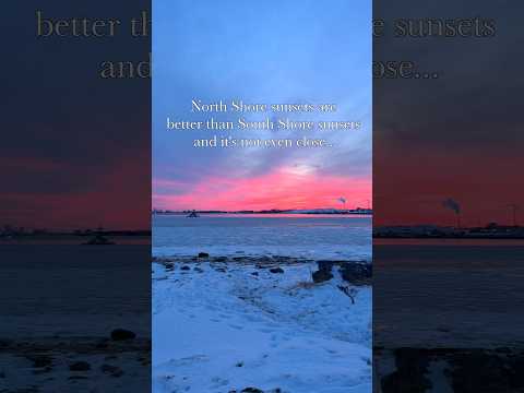 Sunset over the water in Lynn, MA
