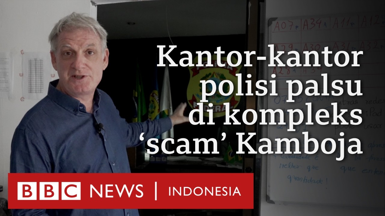 Kantor polisi palsu di bekas kompleks penipuan Kamboja