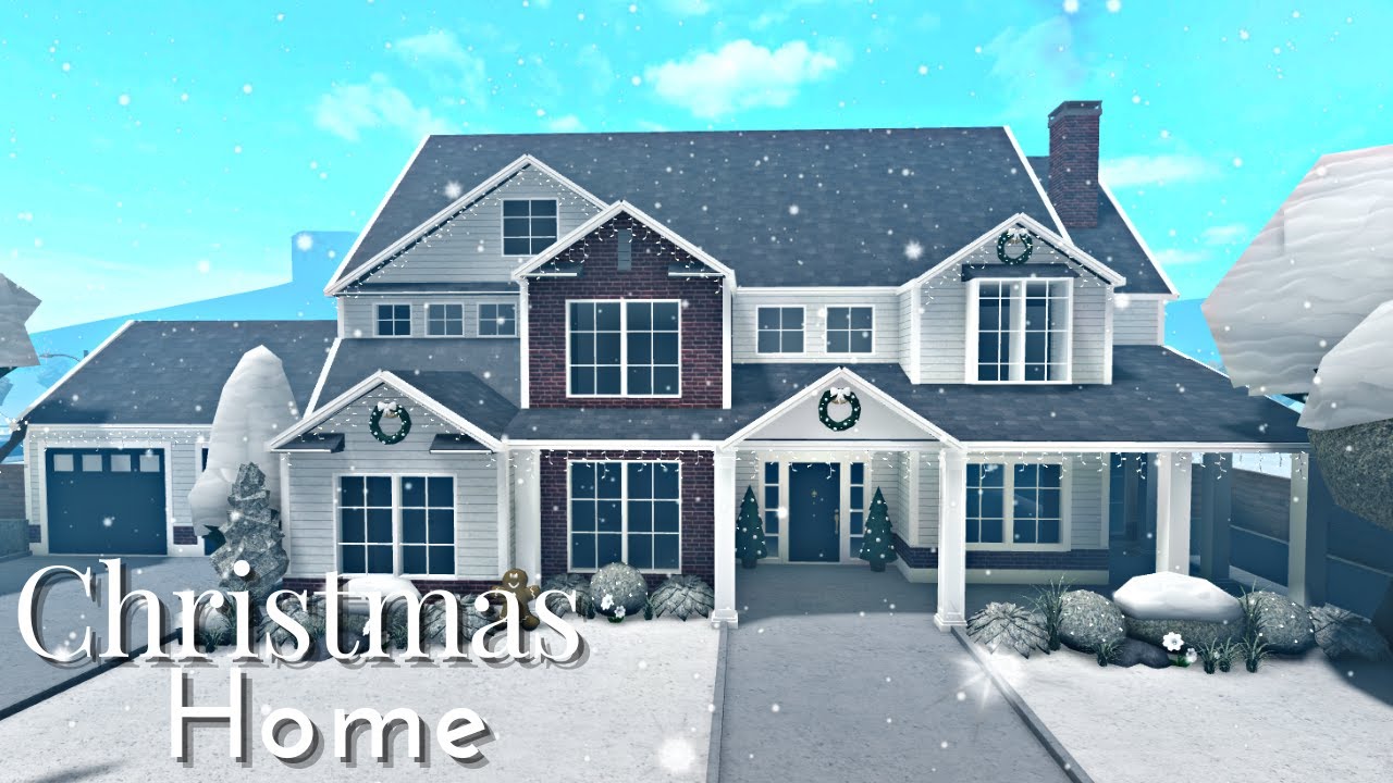 Bloxburg: Christmas Home (part-1)| House Build| Roblox| Realistic Home