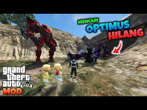 MINI RANGER HITAM DAN DINO MENCARI OPTIMUS YANG HILANG - GTA 5 MOD TRANSFORMER