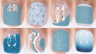 10 EASY TEAL NAIL IDEAS FOR SHORT NAILS | nail art designs compilation perfect for short nails!