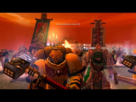 Unification Mod 2021: Survival: Imperial Fists and Dark Angels vs Black Legion - WH 40K: Soulstorm