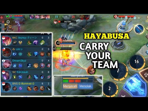 Hard Carry Hayabusa Deadly shadow master - Mobile Legends