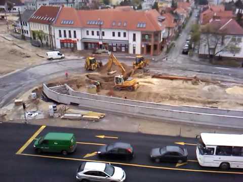 Veszprém belvárosi Körforgalom és aluljáró építése 2012.04.12