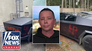 &#39;STAB IN THE HEART&#39;: Tesla owner speaks out after cybertruck vandalized