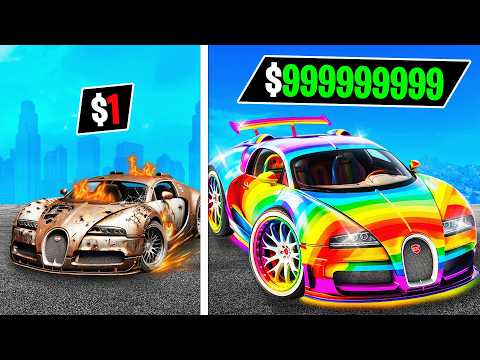 $1 to $1,000,000,000 Bugatti in GTA 5
