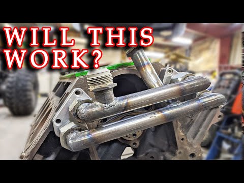 How to make a remote mount electric water pump LS Adapter Manifold - Ultra4 Build Update 23