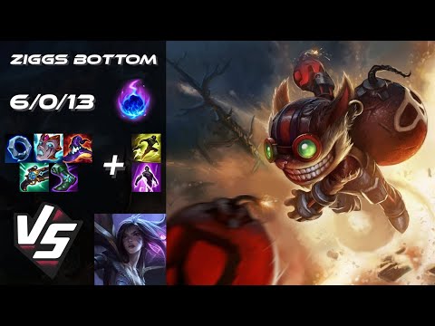 BOTTOM Ziggs vs Kai'Sa - NA Grandmaster Patch 25.S1.8
