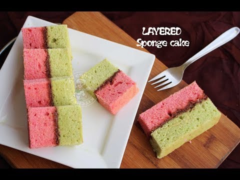 How to bake layered sponge cake in a single pan / Tips while baking Video