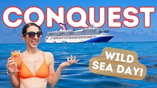Carnival Conquest Bahamas Cruise Vlog - Day 2 - Sea Day Brunch, Legend of Lido, Main Dining