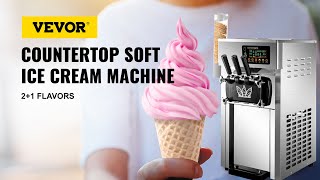 VEVOR Commercial Ice Cream Maker Machine - for Restaurants Snack Bars Supermarkets