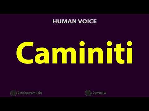 How To Pronounce Caminiti