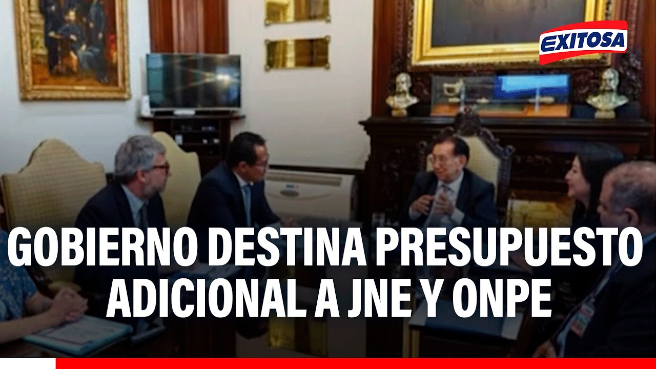 🔴🔵Presidente Balcázar garantizó presupuesto adicional a JNE y ONPE tras sostener reunión