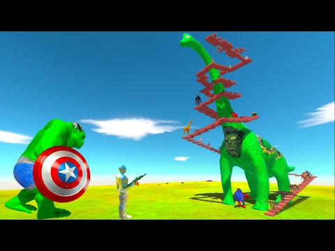 HULK GORO + FPS AVATAR SAVE HULK BRACHIOSAURUS EXTREME PARKOUR DEATH FOREST - ARBS