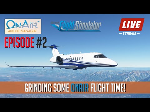 OnAir Airline Manager Episode #2  Citation Longitude MS Flight Simulator Check Ride & Jobs