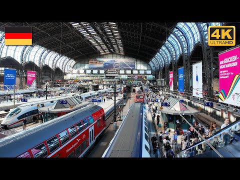 Hamburg Hauptbahnhof (Central Station) | 4K Walk 🇩🇪 Germany