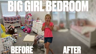 EXTREME BEDROOM MAKEOVER | LITTLE GIRL 2 BIG GIRL BEDROOM COMPLETE REMODEL AND TRANSFORMATION REVEAL
