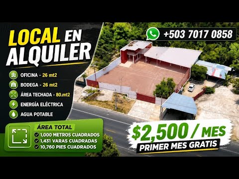 Se Renta Local Comercial, Cerca Del Aeropuerto En San Luis Talpa, La Libertad. Cel: 7017 0858