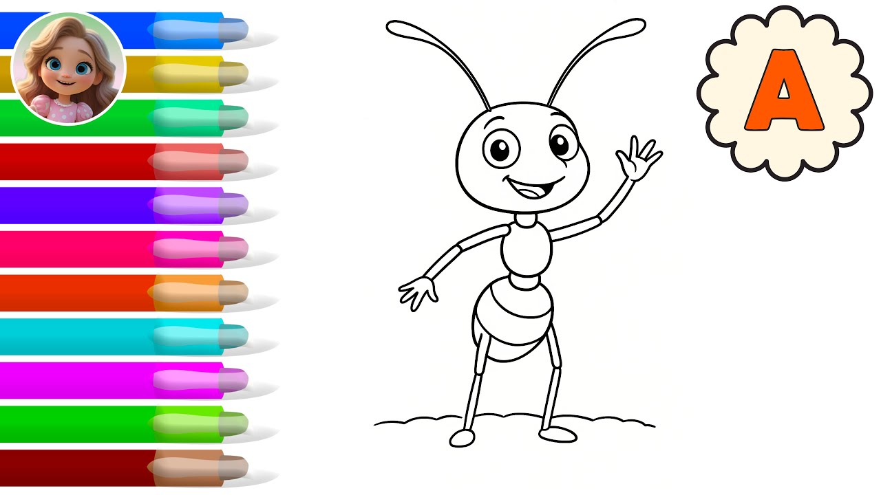 🎨🅰️ Learn the Letter A and Draw an Ant! | Fun ABC Learning for Toddlers 🐜✏️