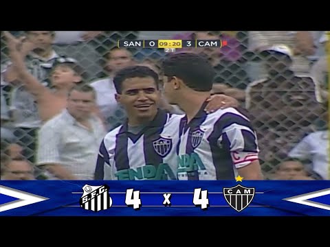 Santos 4x4 Atlético-MG ●Campeonato Brasileiro 1998● ★Melhores Momentos★ ●Hat Trick de Valdir Bigode●