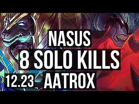 NASUS vs AATROX (TOP) | 8 solo kills, 11/1/2, Legendary | EUW Master | 12.23