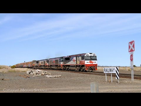 SCT 7MP9 With Boxcars, Containers & QUBE Steel Wagons (28/9/2024) - PoathTV Trains In Australian