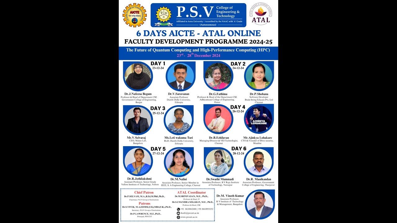 AICTE sponsored ATAL FDP on 