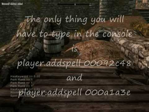 Skyrim Werewolf Console Command