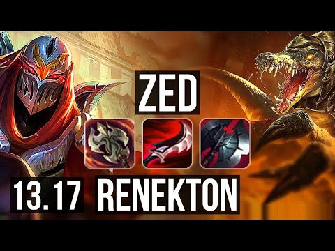 ZED vs RENEKTON (MID) | 4.5M mastery, 11/2/13, 900+ games, Legendary | EUW Challenger | 13.17