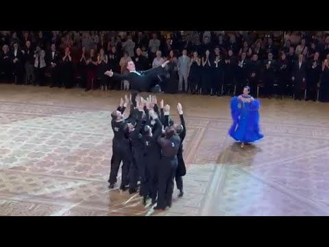 Retirement of Kyle Taylor & Alisa Margulis 🥺 Last elegant slow Waltz ❤️ #Dance #dancers #ballroom