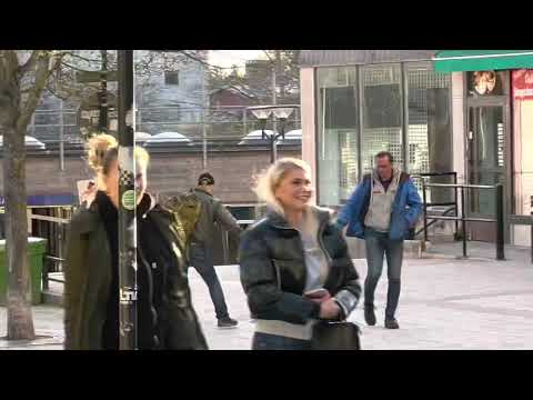 Typical Sweden living district 5 May 2023 19:00 Bandhagen -