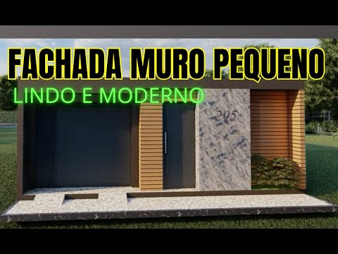 FACHADA DE MURO PEQUENO E SIMPLES #arquitetura #modelo #fachadamoderna