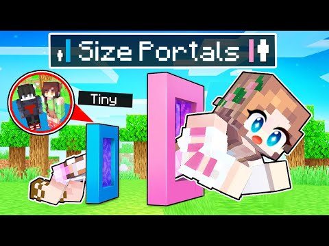 Moira YT - Using SIZE PORTALS To Prank My Friends In Minecraft!