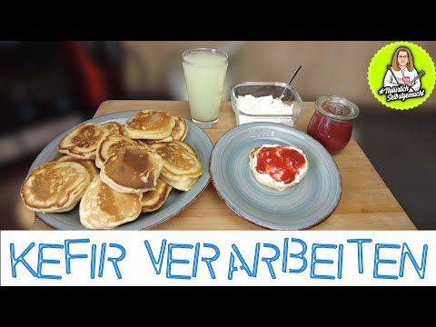 Frischkäse und Pancakes aus Kefir herstellen