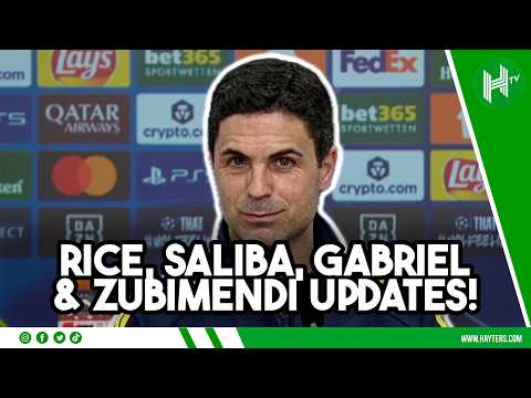 Rice, Zubimendi, Saliba and Odegaard INJURY UPDATE | Mikel Arteta | Leverkusen v Arsenal
