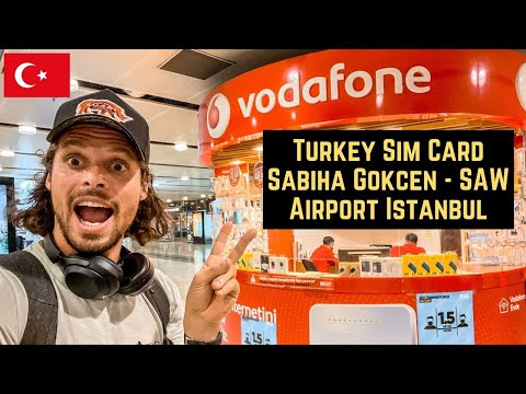 Buying a Sim Card at Sabiha Gökçen Airport SAW in Istanbul in 2024