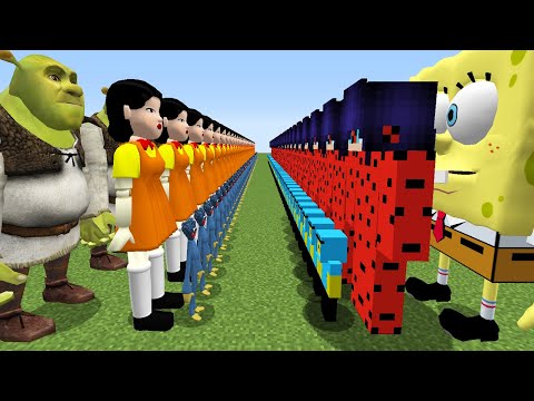 ESRARENGİZ ORDUSU VS ÇİZGİ FİLM ORDUSU 😱 - Minecraft