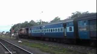 preview picture of video 'Departing Kurduvadi  and Parked Parallel Train.'