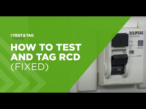 How to Test and Tag RCD (Fixed)