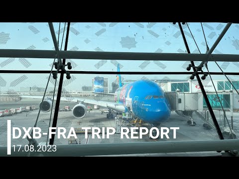 [4K] TRIP REPORT | DXB🇦🇪-FRA🇩🇪 | Emirates Airbus A380-861 | DUBAI EXPO LIVERY | 17.08.2023 ✈️