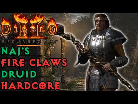 Smoldering Fists! - Fire Claws Naj's Ancient Vestiges Druid SSF Hardcore - Diablo 2 Resurrected