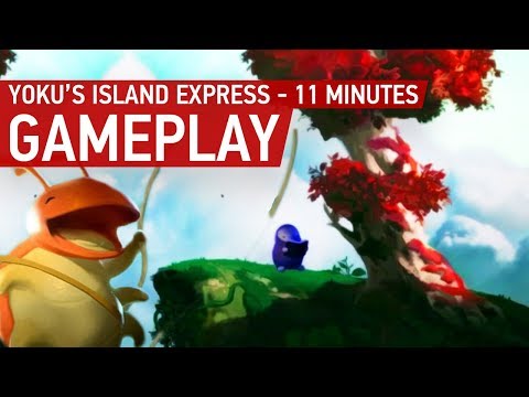 Yoku's Island Express Gameplay - 11 Minutes of Metroidvania-Style Pinball Puzzling