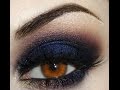 Яркий Синий Смоки Макияж Smokey eyes / Катя Румянка 