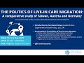 GOLTC The Politics Of Live In Care Migration A Comparative Study Of Taiwan Austria And Germany