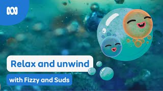 Relaxing storm soundscape for children's bedtime routine 🫧 | Fizzy & Suds | ABC Kids